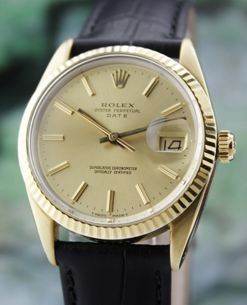 (image for) AN ORIGINAL ROLEX "GOLD FILLED" AUTOMATIC OYSTER PERPETUAL DATE / 15505